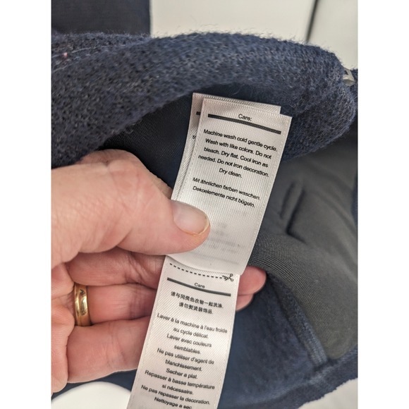 Smartwool Hudson Trail Fleece Vest Mens XL Navy Blue Merino Wool Blend Full Zip - Picture 8 of 10